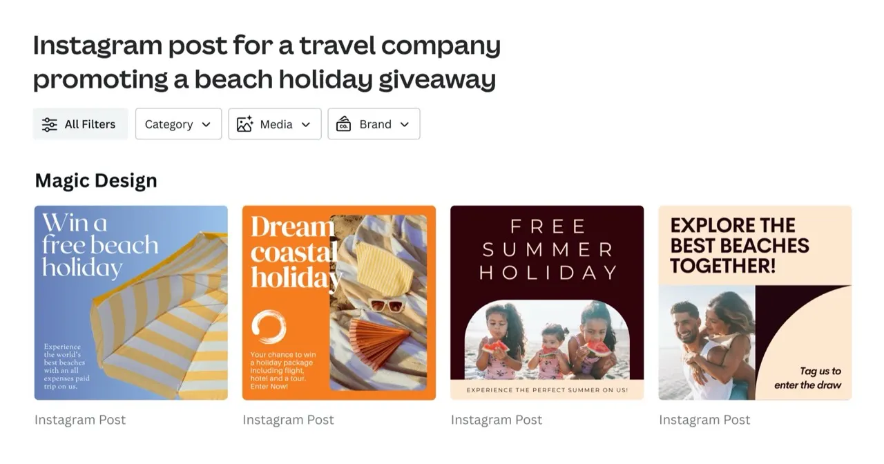 Canva Magic Design screenshot