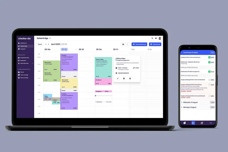 clockodo: Time tracking for German teams, from work hours to projects.